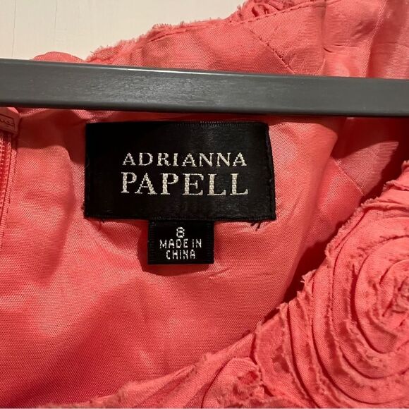 Pretty Adrianna Papell Coral Shift Dress for Spring 2025! Women's Size 8 - Picture 4 of 11